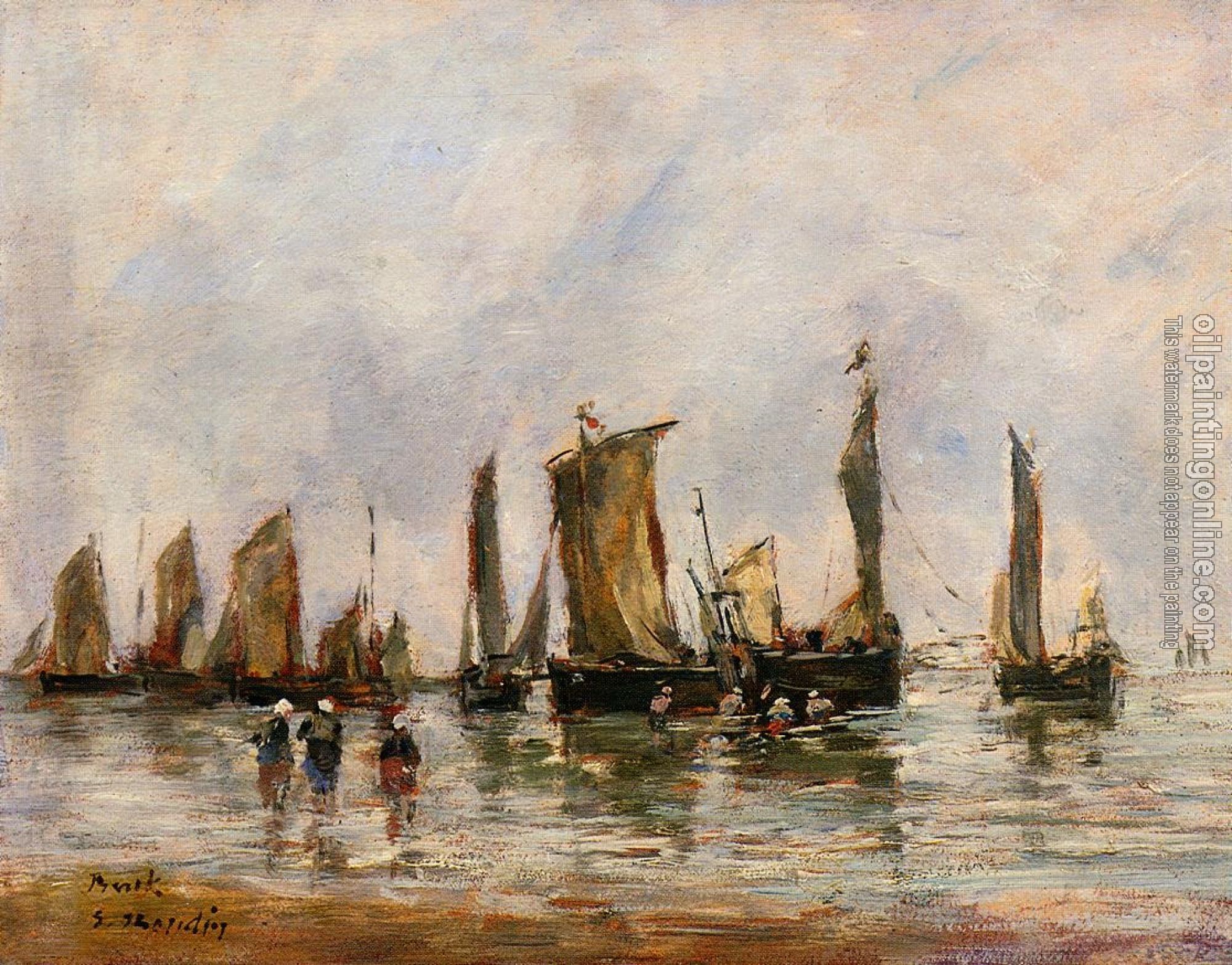 Boudin, Eugene - Fishing Boats at Berck
